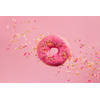 Inductiebeschermer - Roze Donut - 71x52 cm