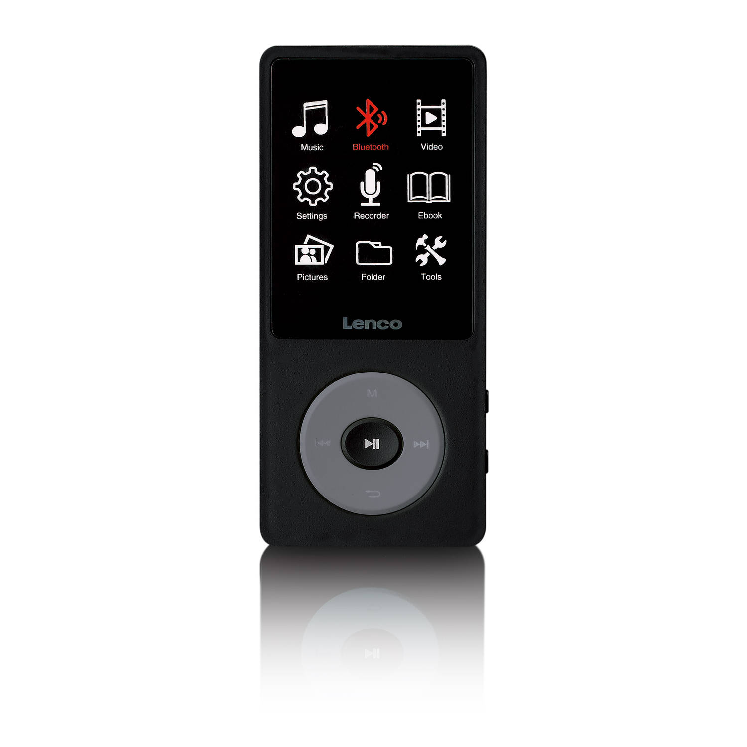 MP3-MP4 speler met Bluetooth® en 8GB intern geheugen Lenco Zwart-Grijs