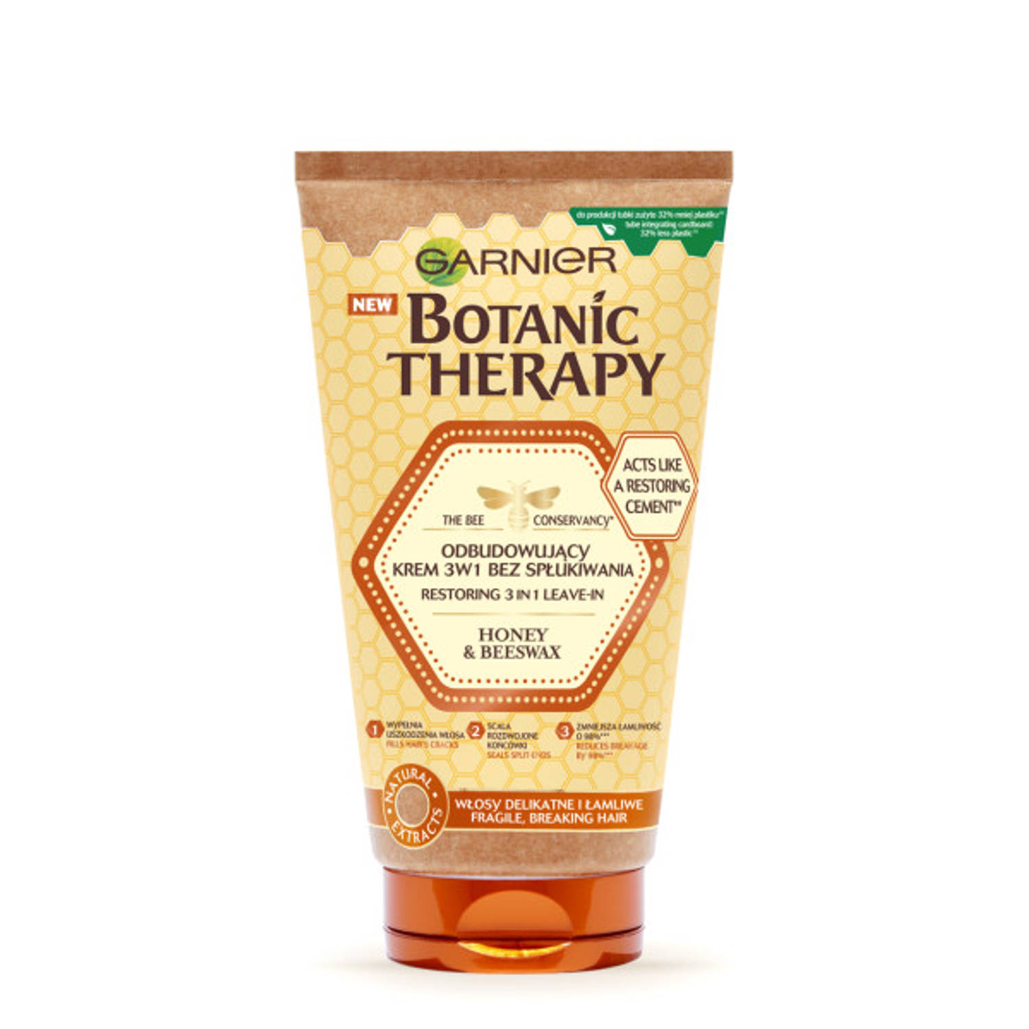 Botanic Therapy Honing & Bijenwas herstellende 3-in-1 crème zonder spoelen Honing en bijenwas 150ml