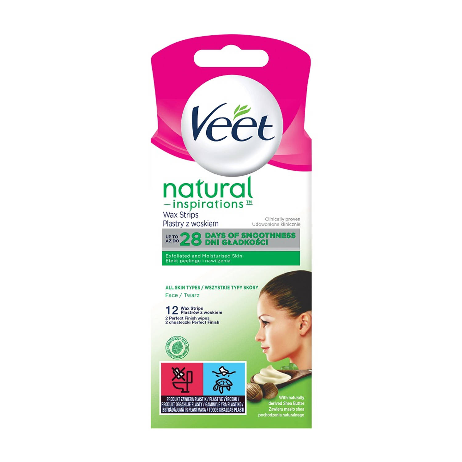 Veet - Natural Inspirations Precise Patch From Wax To Facial Hair Removal 12Pcs