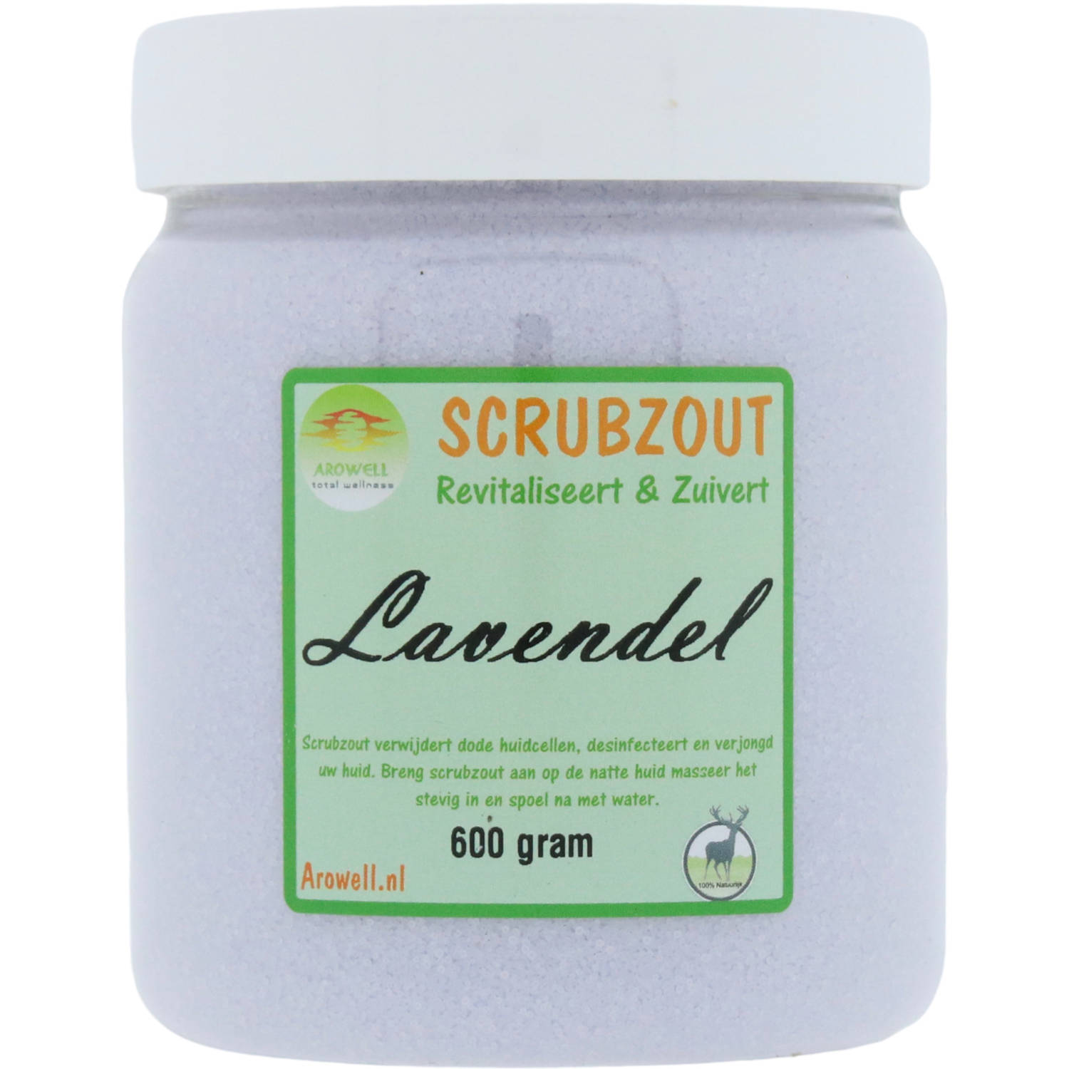 Arowell - Lavendel Body Scrub Scrubzout 600 gram