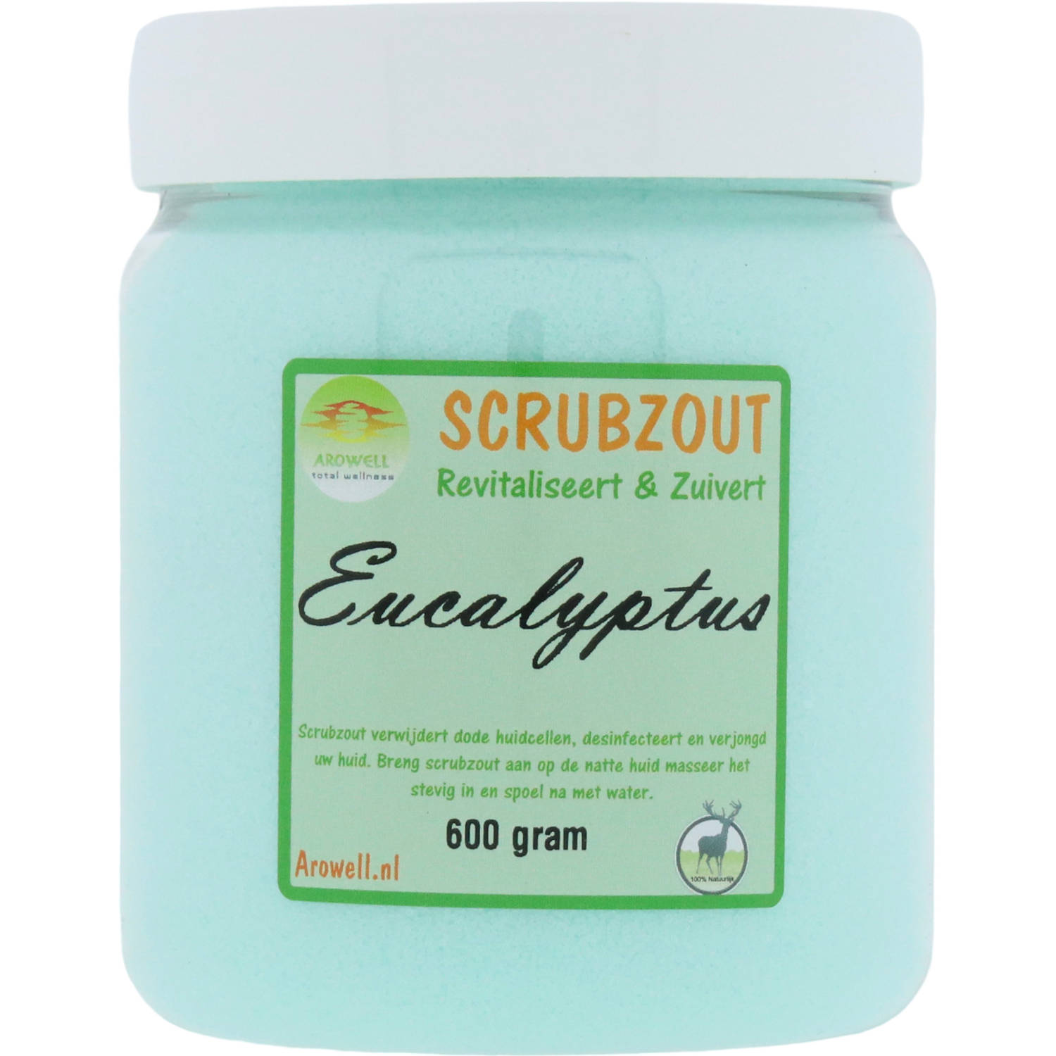 Arowell - Eucalyptus Body Scrub Scrubzout 600 gram