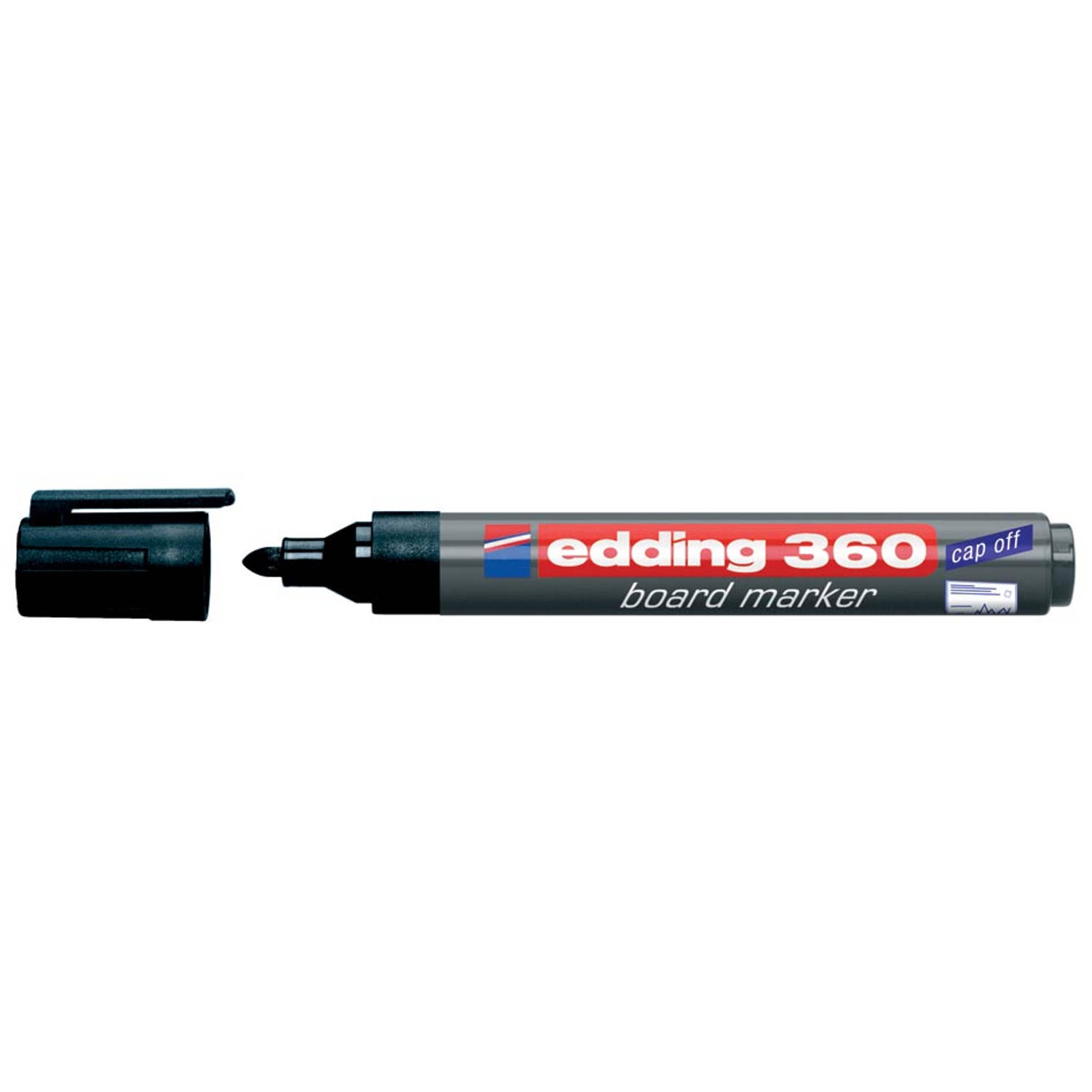 Viltstift Edding 360 whiteboard rond zwart 3mm