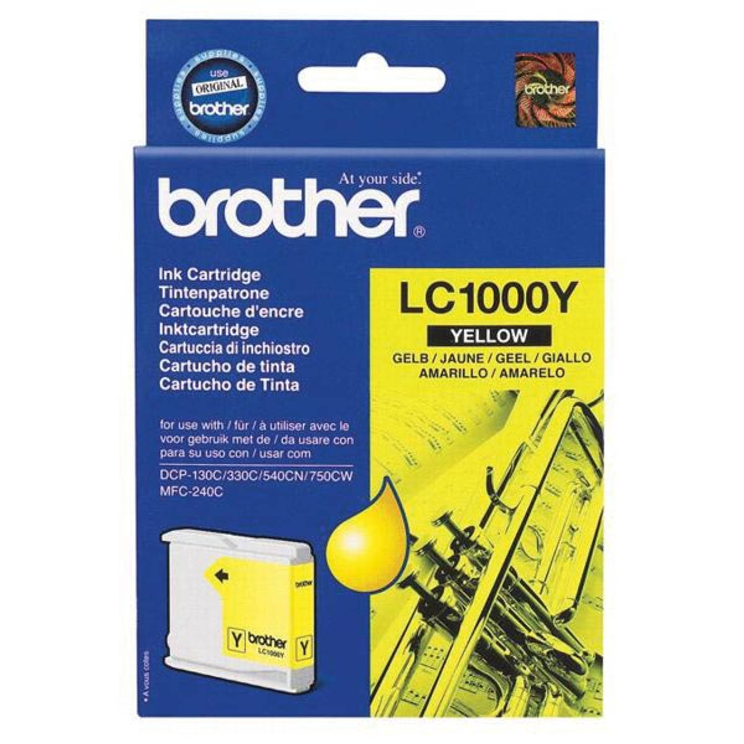Inkcartridge Brother LC-1000Y geel