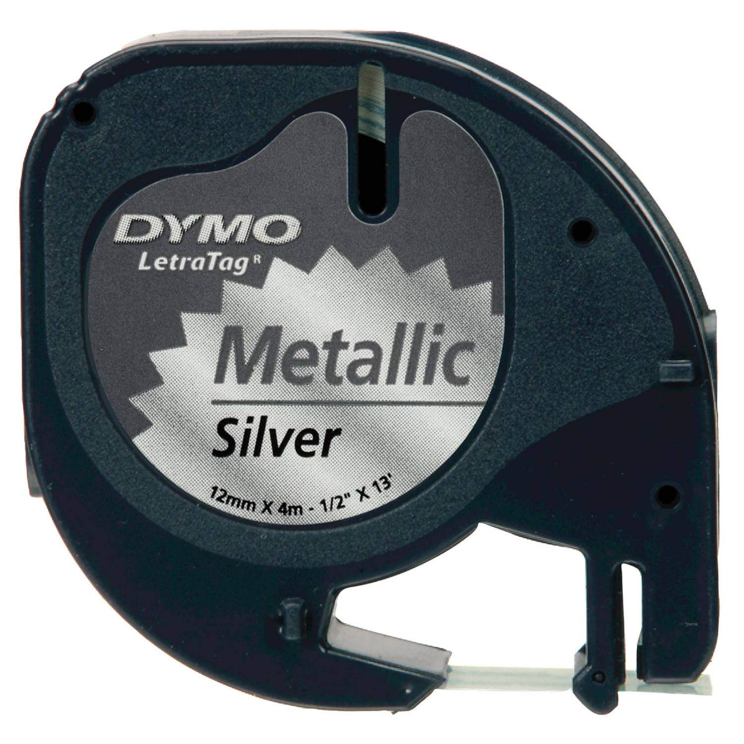 Dymo Letratag band metaal zilver 12 mm x 4 m