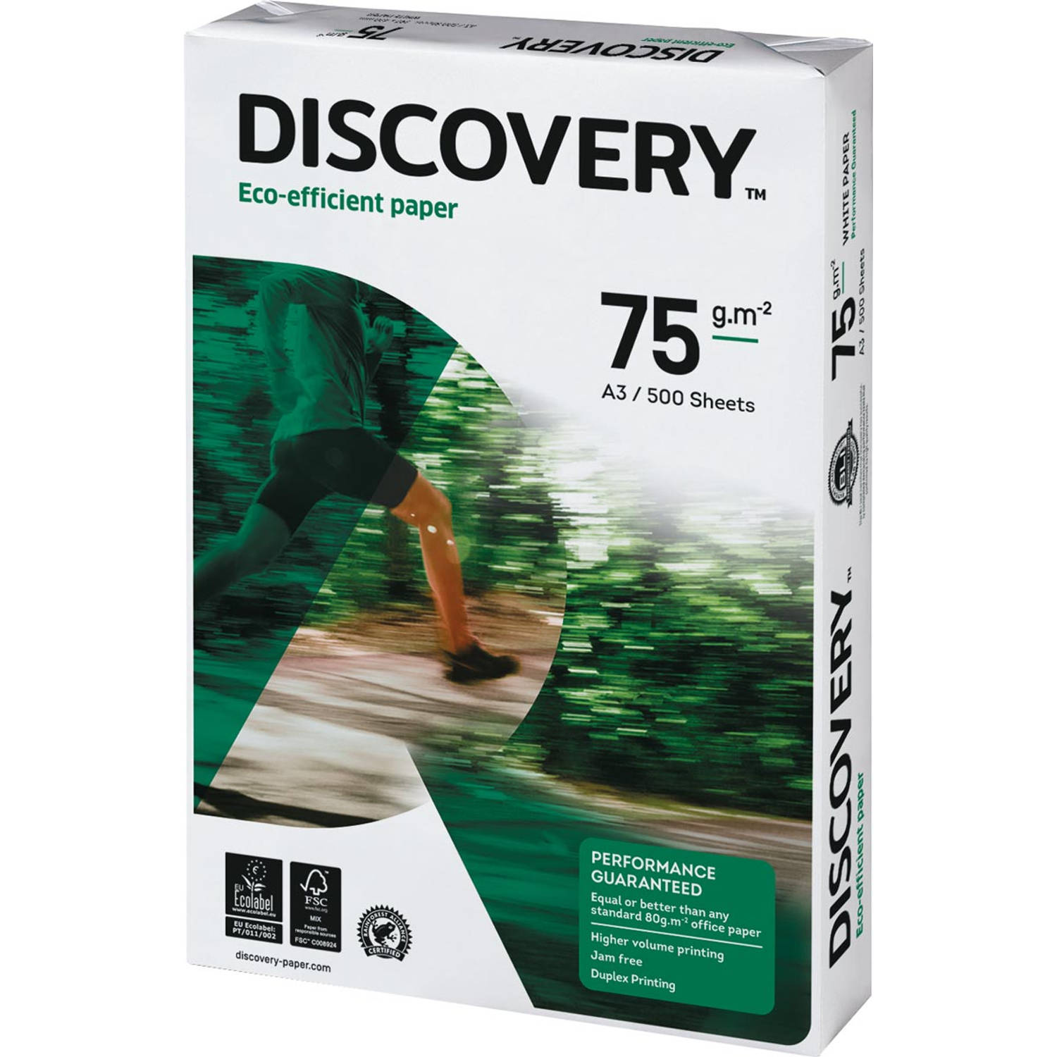 Kopieerpapier Discovery A3 75gr wit 500vel - 5 stuks