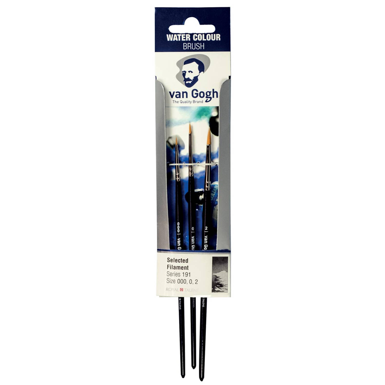 Van Gogh aquarelverf penselenset 191 klein, set met 3 penselen 6 stuks