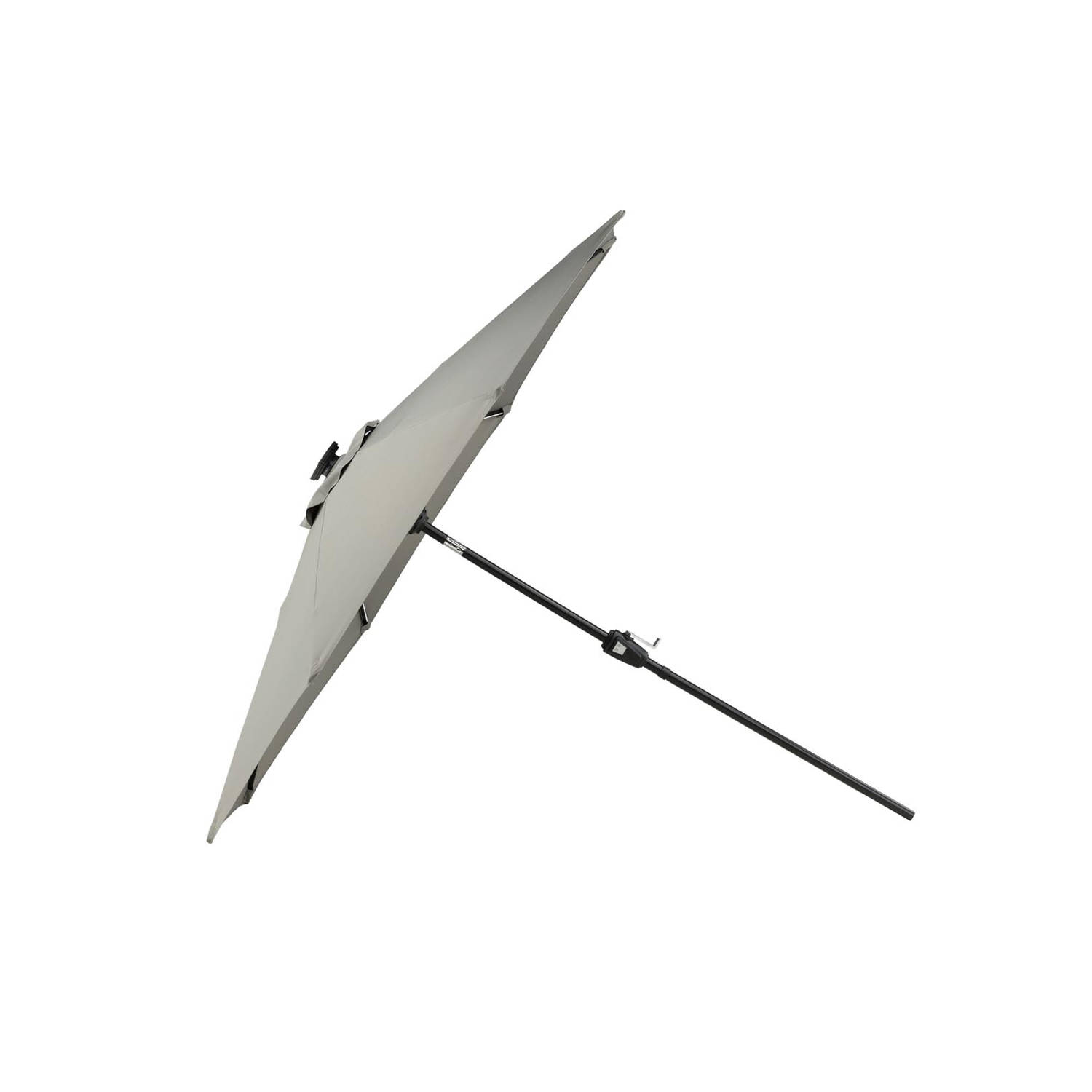 Sabal parasol met kantelfunctie en LED-verlichting grijs.