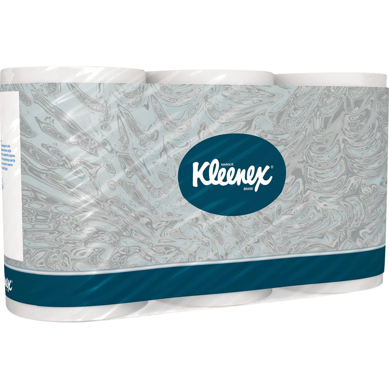 Kleenex toiletpapier 3-laags, pak van 6 rollen, 350 vellen per rol, wit