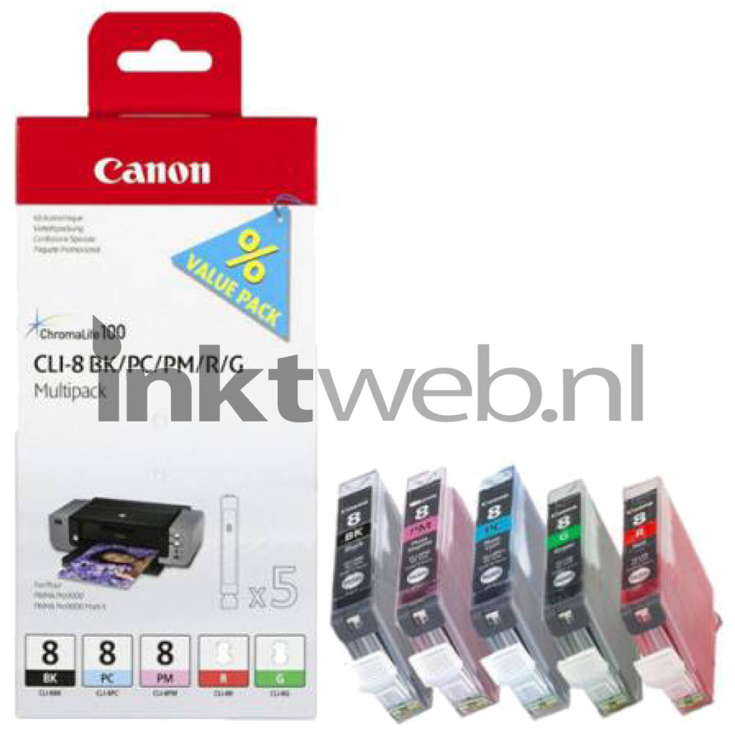 Canon CLI-8 Photo Multipack zwart cartridge