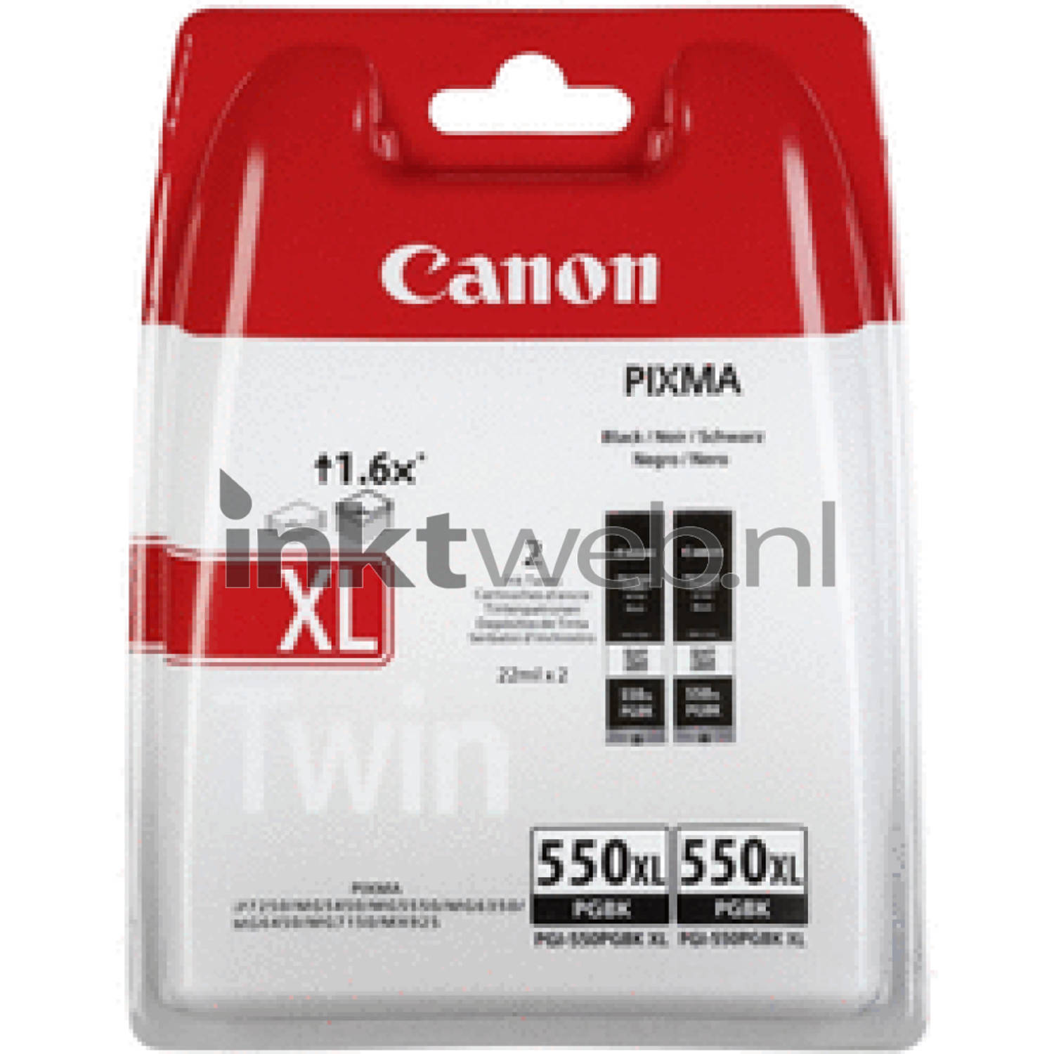 Canon Pgi-550Xl Bk Twin Blister Secpigment Blk 6431B005