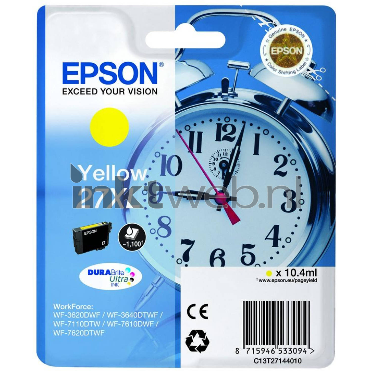 Epson 27XL geel cartridge