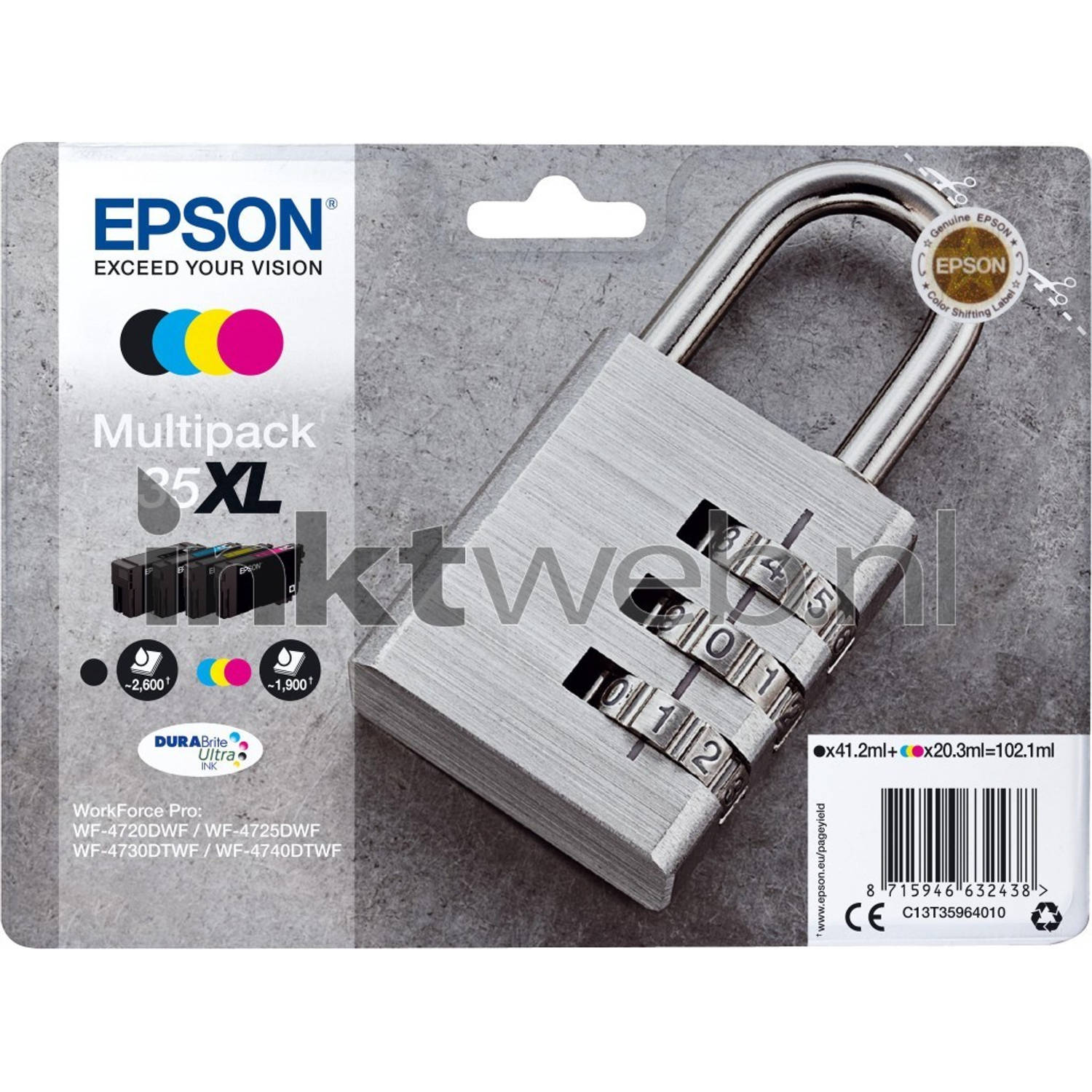 Epson 35XL multipack zwart en kleur cartridge