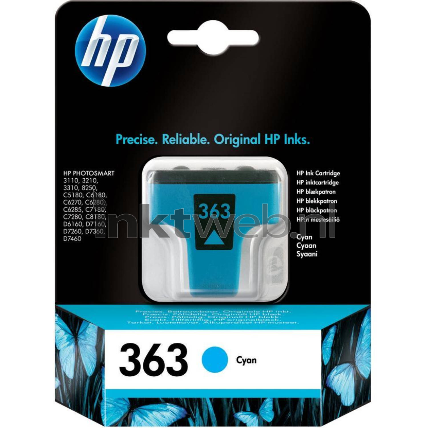 HP 363 cyaan cartridge