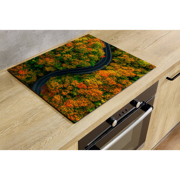 Inductiebeschermer - Autumn Road - 83x51.5 cm