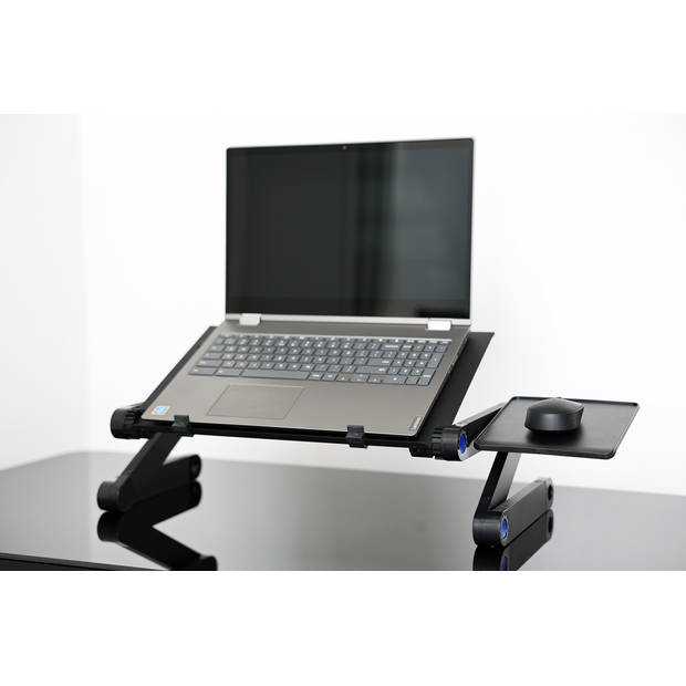 Verstelbare laptoptafel - Laptopstandaard bed / bank - Met muishouder