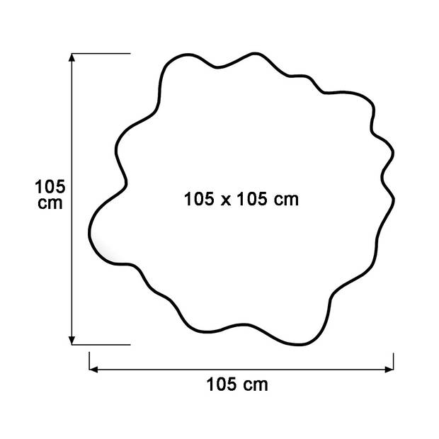 Vloerbeschermer - Splash - Harde vloer - 105x105 cm - Transparant