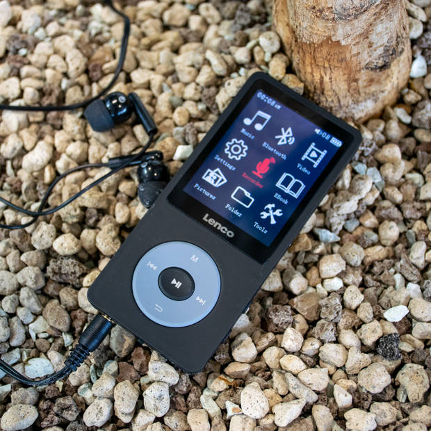 MP3/MP4 speler met Bluetooth® en 8GB intern geheugen Lenco Zwart-Grijs