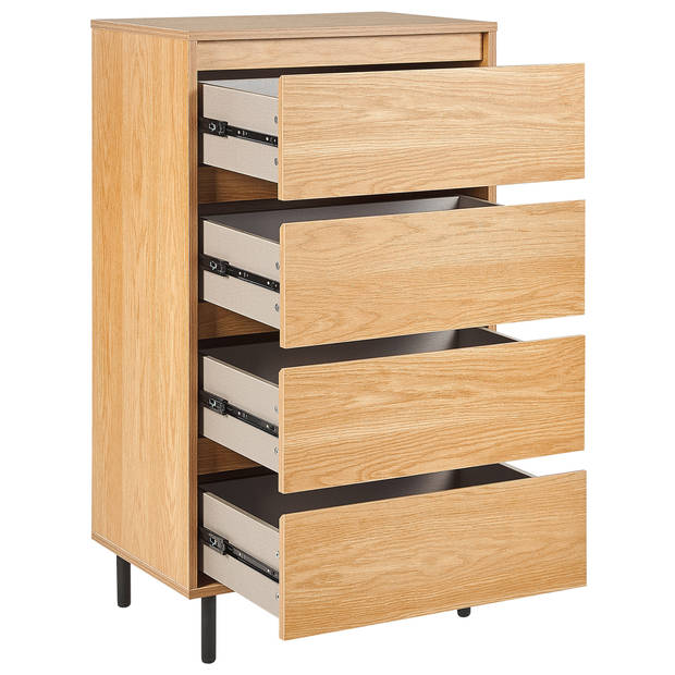 Beliani NIKEA - Commode-Lichte houtkleur-Vezelplaat, MDF