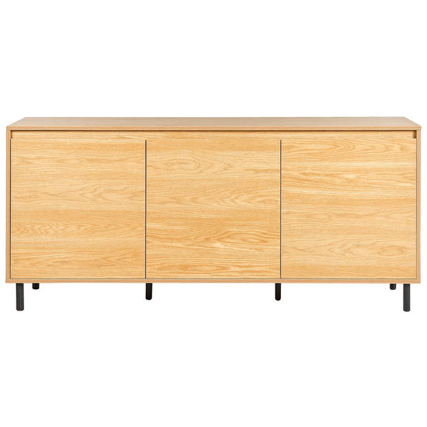 Beliani NIKEA - Sideboard-Lichte houtkleur-Vezelplaat, MDF