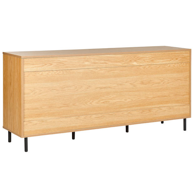 Beliani NIKEA - Sideboard-Lichte houtkleur-Vezelplaat, MDF