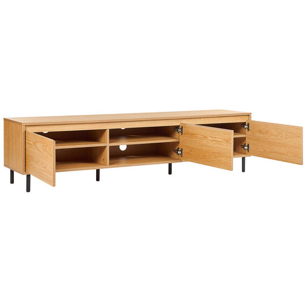 Beliani NIKEA - TV-kast-Lichte houtkleur-Vezelplaat, MDF