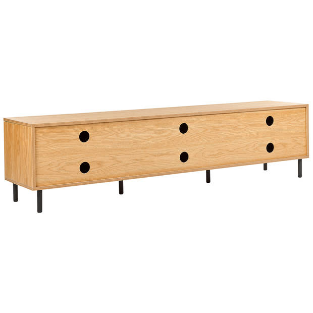 Beliani NIKEA - TV-kast-Lichte houtkleur-Vezelplaat, MDF