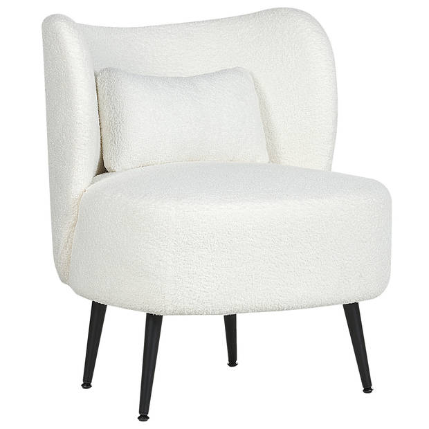 Beliani OTSBY - Fauteuil-Wit-Bouclé