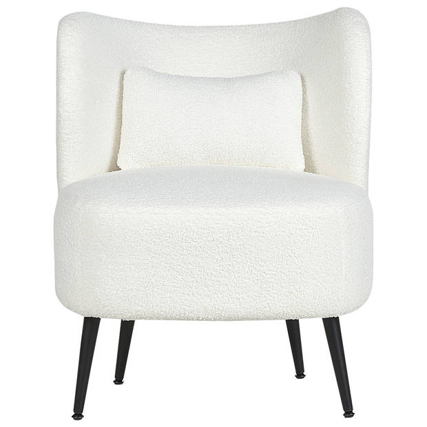 Beliani OTSBY - Fauteuil-Wit-Bouclé