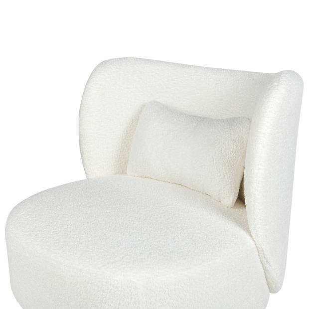 Beliani OTSBY - Fauteuil-Wit-Bouclé