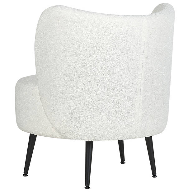 Beliani OTSBY - Fauteuil-Wit-Bouclé