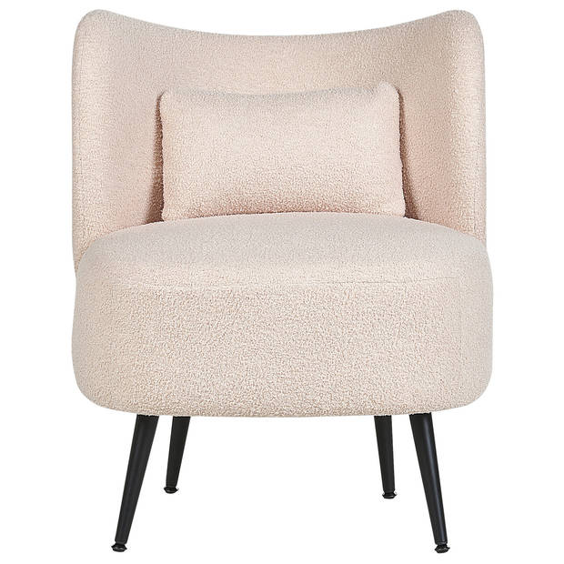 Beliani OTSBY - Fauteuil-Beige-Bouclé