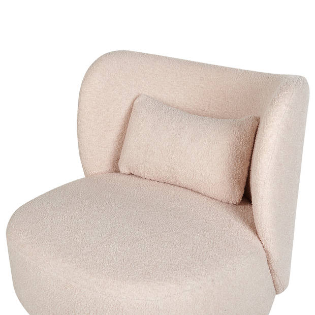 Beliani OTSBY - Fauteuil-Beige-Bouclé