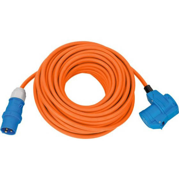 Brennenstuhl Adapterkabel CEE IP44 25m oranje H07RN-F 3G2.5 CEE-stekker. haakse koppeling 230V-16A