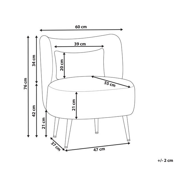 Beliani OTSBY - Fauteuil-Groen-Bouclé