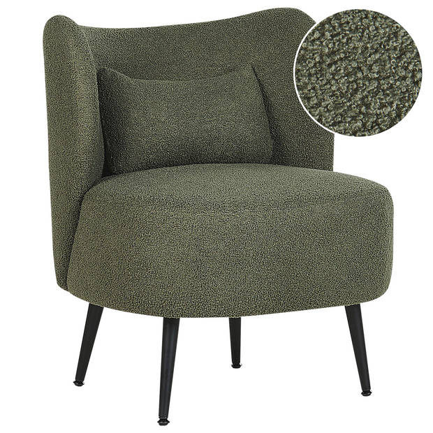 Beliani OTSBY - Fauteuil-Groen-Bouclé