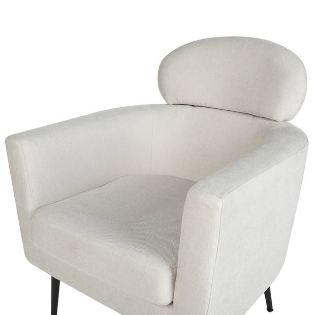 Beliani SOBY - Fauteuil-Wit-Polyester