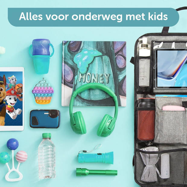 ForDig Universele Auto Organizer (1 stuk) met Tablet Houder - Grijs