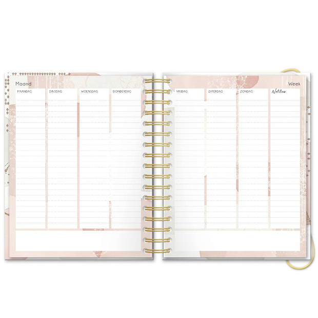 Verhaak Agenda undated Planner Spiraal Zalm A5 - 20x16 cm