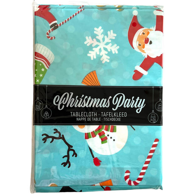 Wegwerp tafelkleed Polyester Kerst Christmas Party Tafelkleed - Blauw - 140x230 cm