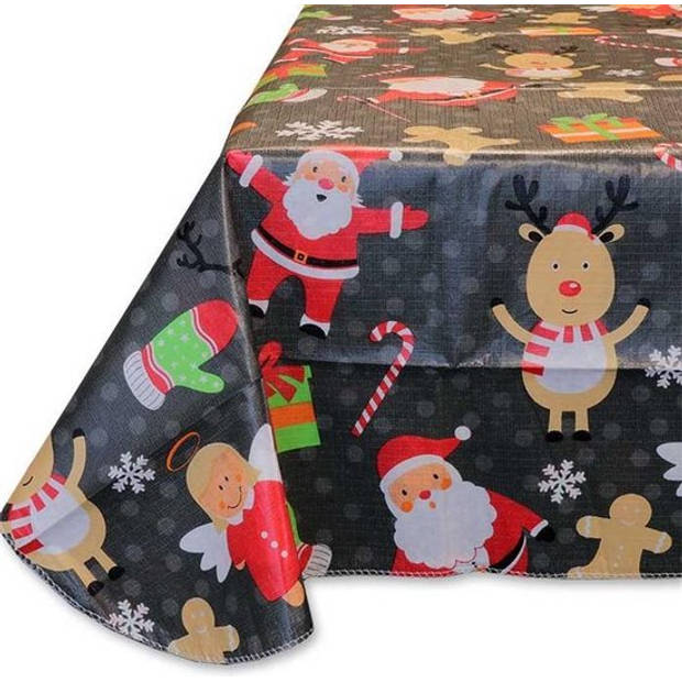 Wegwerp tafelkleed Polyester Kerst Christmas Party Tafelkleed - Donkergrijs - 140x230 cm