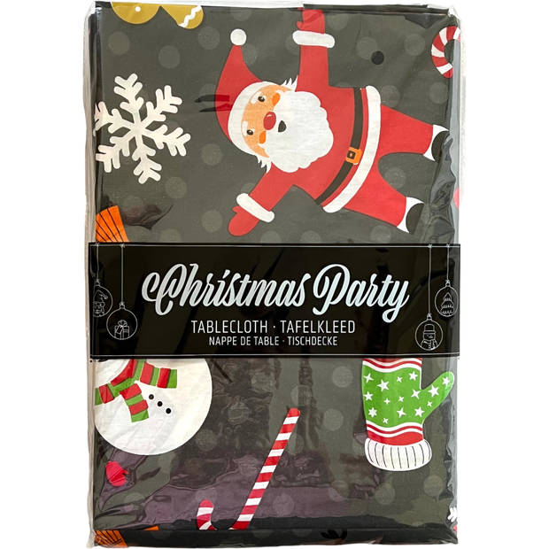 Wegwerp tafelkleed Polyester Kerst Christmas Party Tafelkleed - Donkergrijs - 140x230 cm