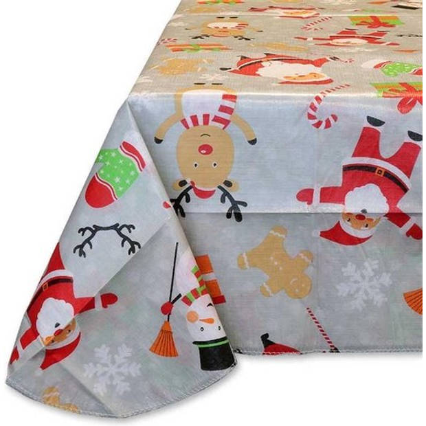 Wegwerp tafelkleed Polyester Kerst Christmas Party Tafelkleed - Grijs - 140x230 cm