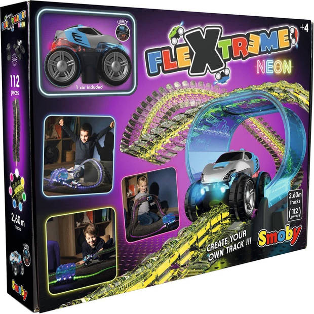 Smoby FleXtreme - Racebaan - Elektronische tunnel - 2,6 m spoor - Exclusief voertuig