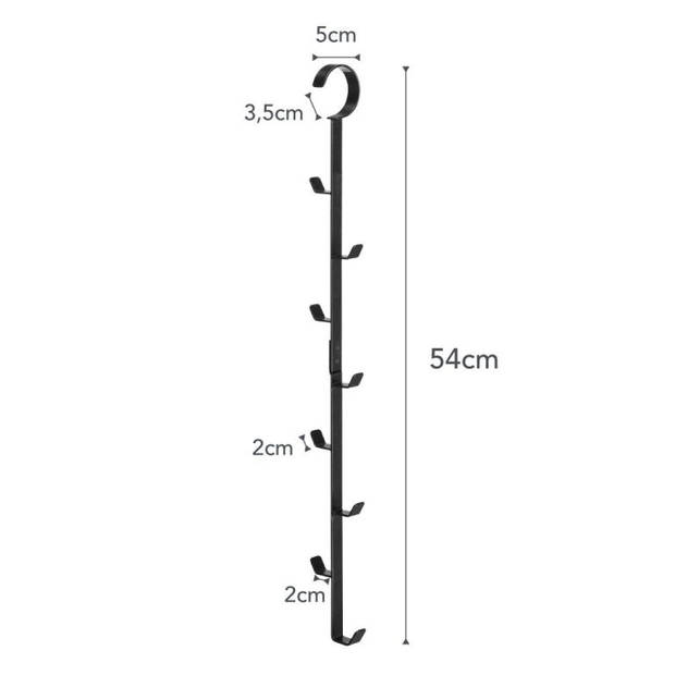 Accessoires en tassenhanger 8 haken Yamazaki