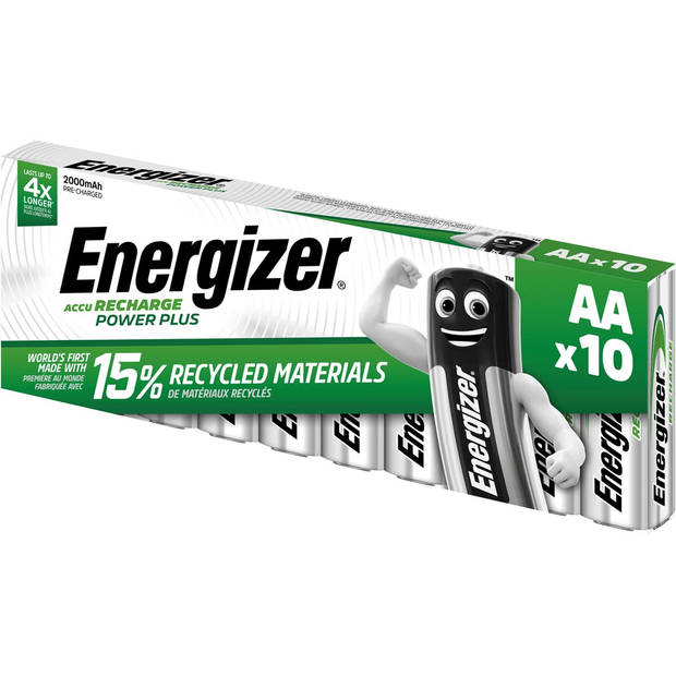 Energizer herlaadbare batterijen Power Plus 2000 AA/HR6/NH15, pak van 10 stuks