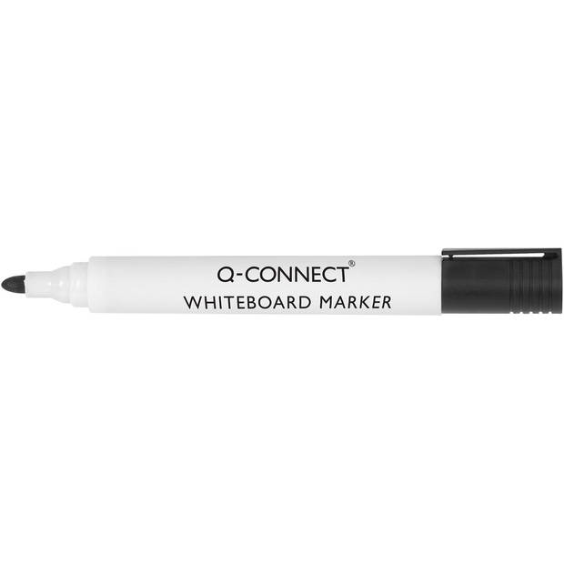 Q-CONNECT whiteboardmarker, 2-3 mm, ronde punt, zwart 10 stuks