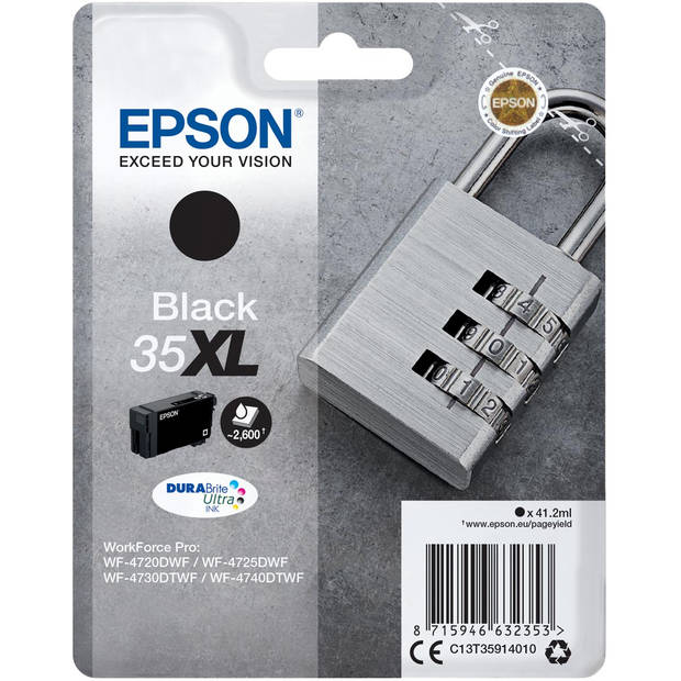 Epson inktcartridge 35 XL, 41,2 ml, OEM C13T35914010, zwart