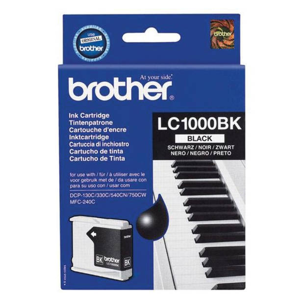 Brother inktcartridge, 500 pagina's, OEM LC-1000BK, zwart