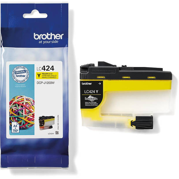 Brother inktcartridge, 750 pagina's, OEM LC-424Y, geel